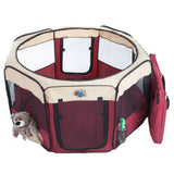 Cosmic Pets Collapsible Pet Pen (Medium, Maroon)