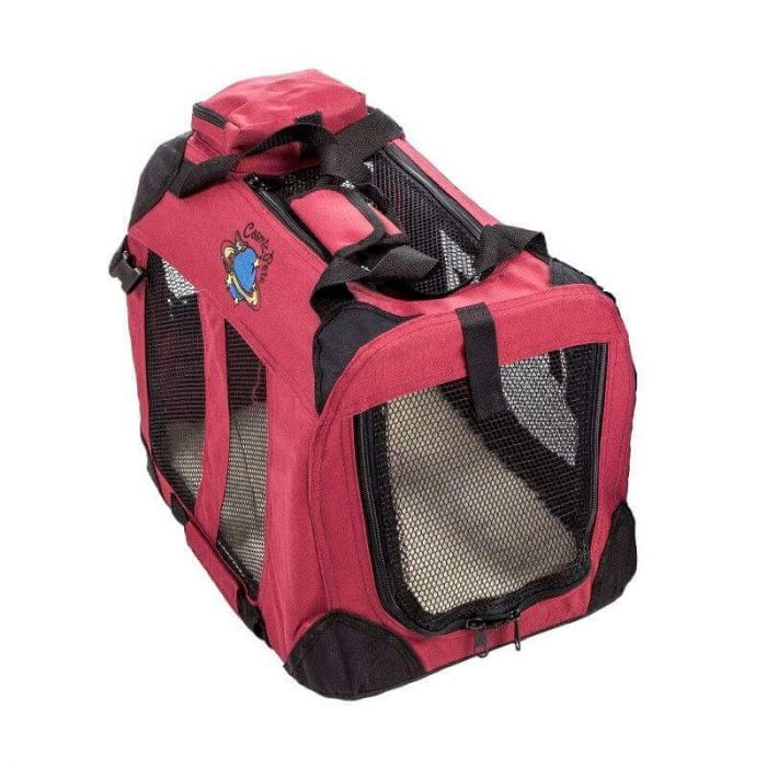 Cosmic Pets Collapsible Carrier (Small, Maroon)
