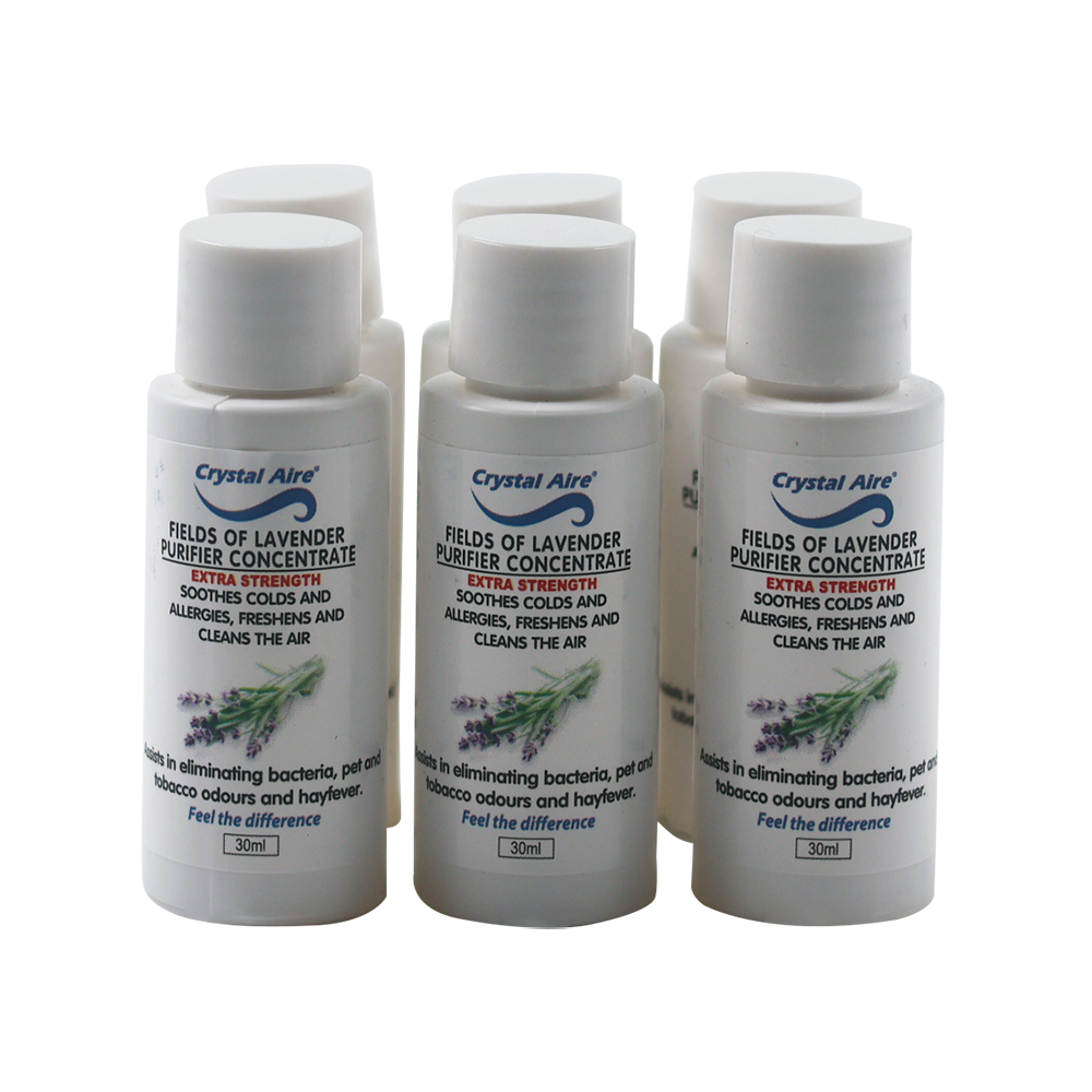 Crystal Aire Fields of Lavendar Air Purifier Concentrates - 6 Pack (30ml)