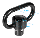 UTG Heavy Duty Push Button QD Sling Swivel 1.38" Loop
