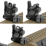 UTG AR15 Low Profile Flip-up Rear Sight with Dual Aiming Aperture