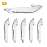 3.0" 50% SERRATED DROP POINT BLADES | 6-PACK