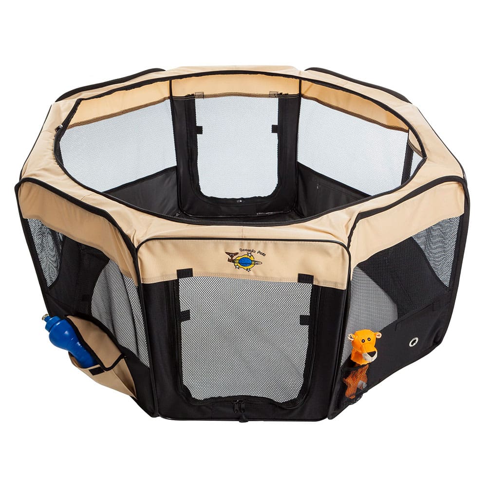 Cosmic Pets Collapsible Pet Pen (Medium, Black)