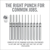 3rd Image for Accu-Punch® 11-Piece Roll Pin Punch Set - Real Avid