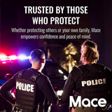 3-IN-1 Tear Gas Enhanced Mace Police Pepper Spray, ideal self defense for women, 12 ft range, rugged police-ready housing with clip, Made in the USA