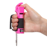 Runner Self Defense Mace Pepper Spray- Ideal self defense keychain for women, runners, hikers and walkers 12 ft. range, Made in the USA. Available in High Visibility Pink, Yellow, Orange, Blue and Black