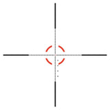 Trijicon Credo HX 1-6x24 First Focal Plane (FFP) Hunting Riflescope - Red MOA Segmented Circle Reticle, 30mm Tube, Satin Black, Low Capped Adjusters