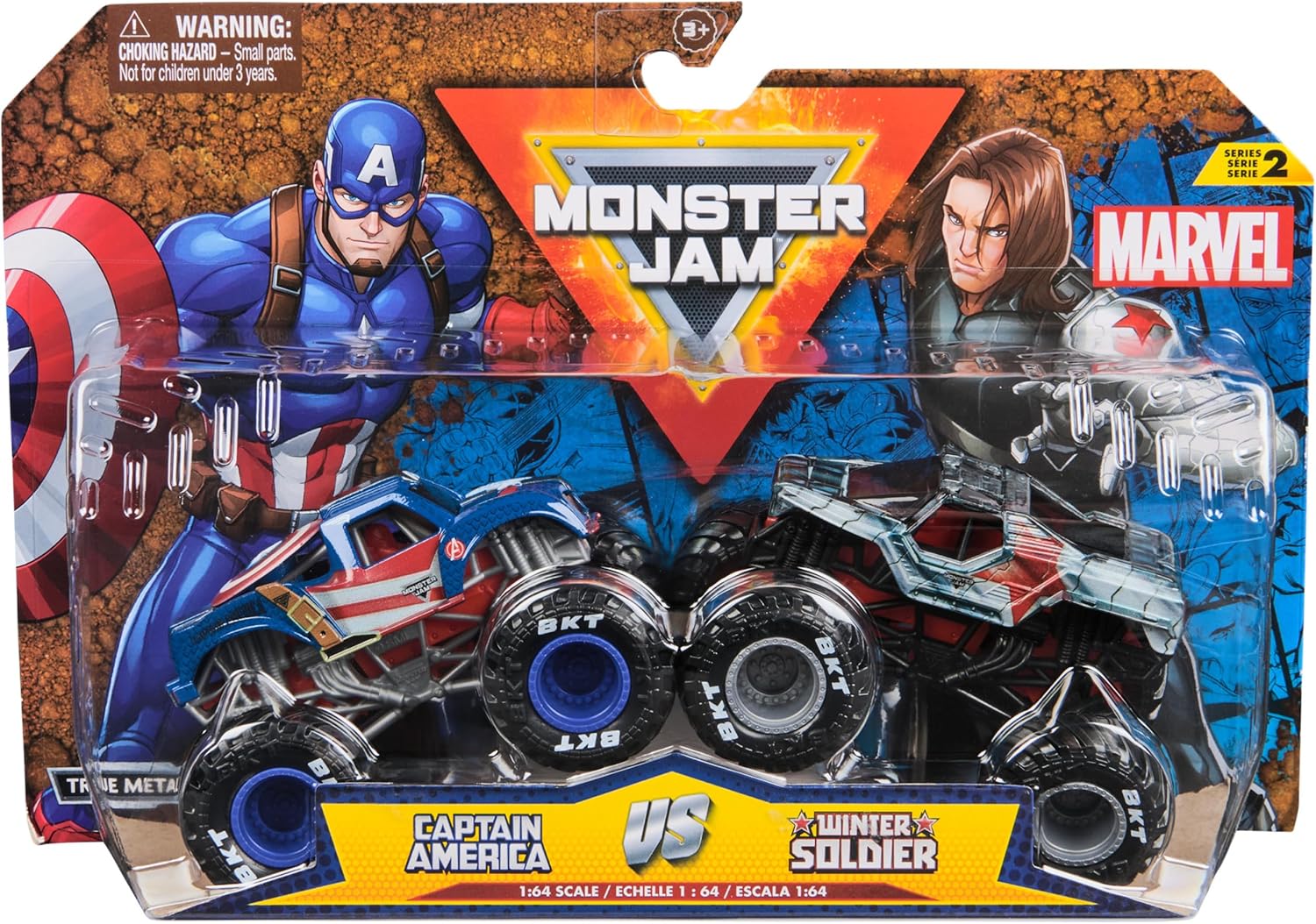 Monster Jam Marvel Captain America vs. Winter Soldier (2-Pack)