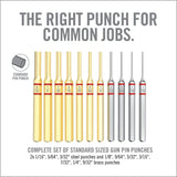 3rd Image for Accu-Punch® 11-Piece Standard Brass & Steel Pin Punch Set - Real Avid