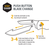 Outdoor Edge 300 Drop-Point RazorSafe Replacement Blades 6-Pack (3.0")