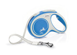 Flexi Comfort M Retractable Dog Leash (Tape, 5m, Blue, up to 25kg)