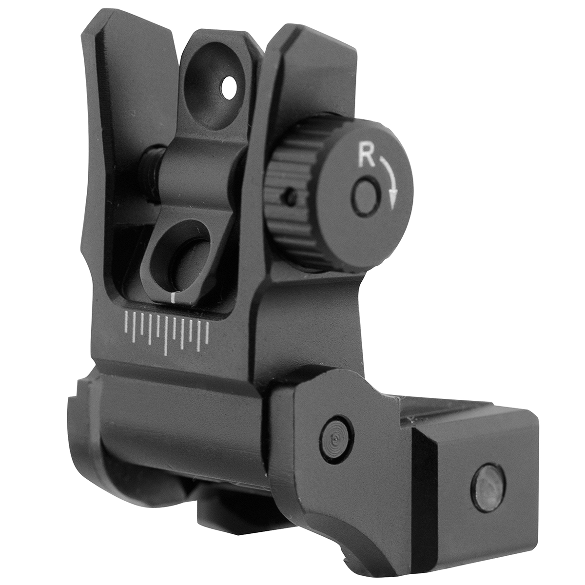 UTG AR15 Low Profile Flip-up Rear Sight with Dual Aiming Aperture