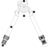 Hawke Carbon Fibre Pro Bipod 8-11’ – smooth