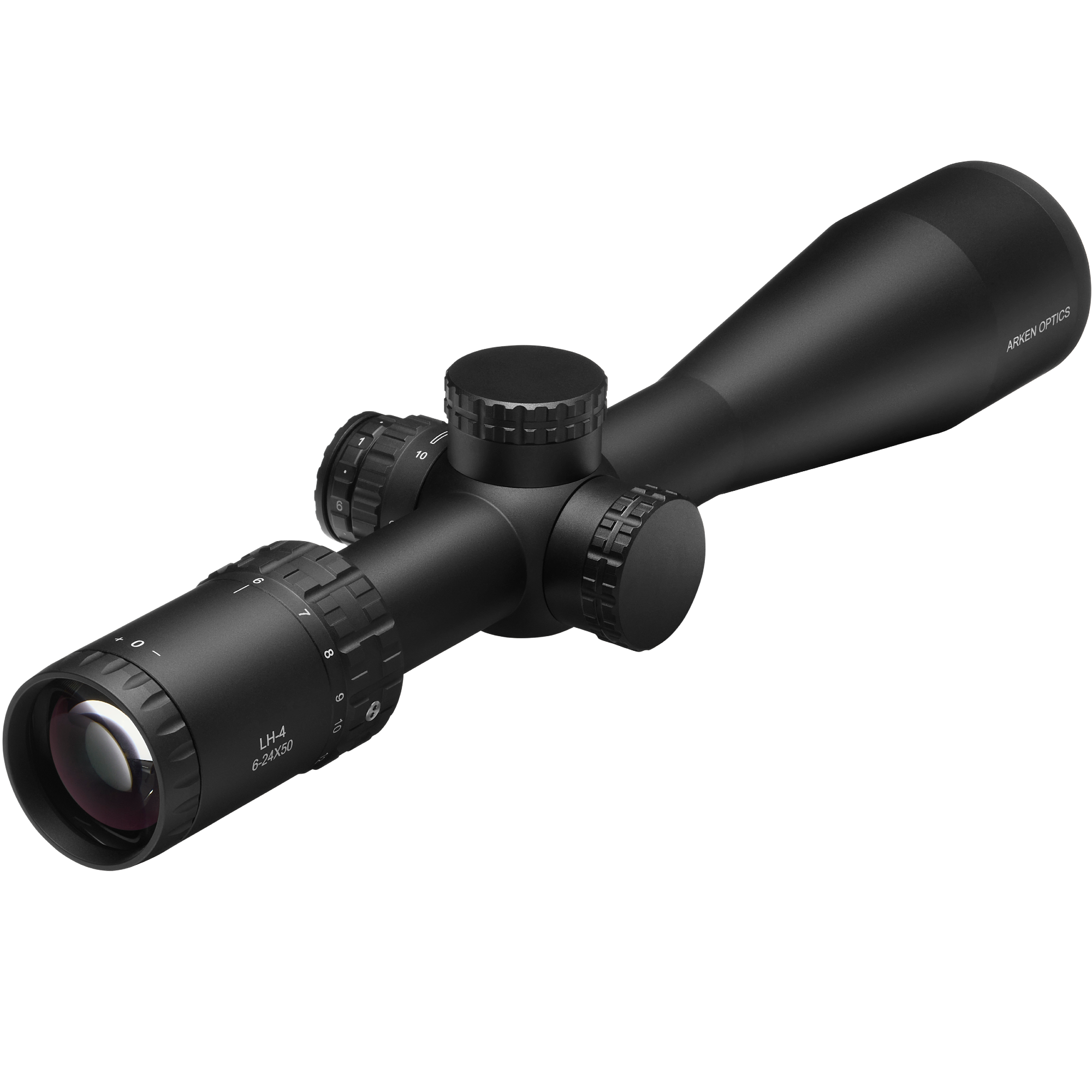 Arken LH-4 6-24x50mm Riflescope (FFP VHR Reticle, Capped Tool-less Turrets, 30mm Tube, MOA)