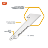 2.5" 50% SERRATED UTILITY BLADES | 6-PACK