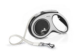 Flexi Comfort M Retractable Dog Leash (Tape, 5m, Black, up to 25kg)
