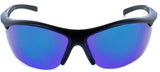 Evolution Flight Sunglasses Cycling & Mountain Bike Glasses (Blue Revo Lens, Black Frame)