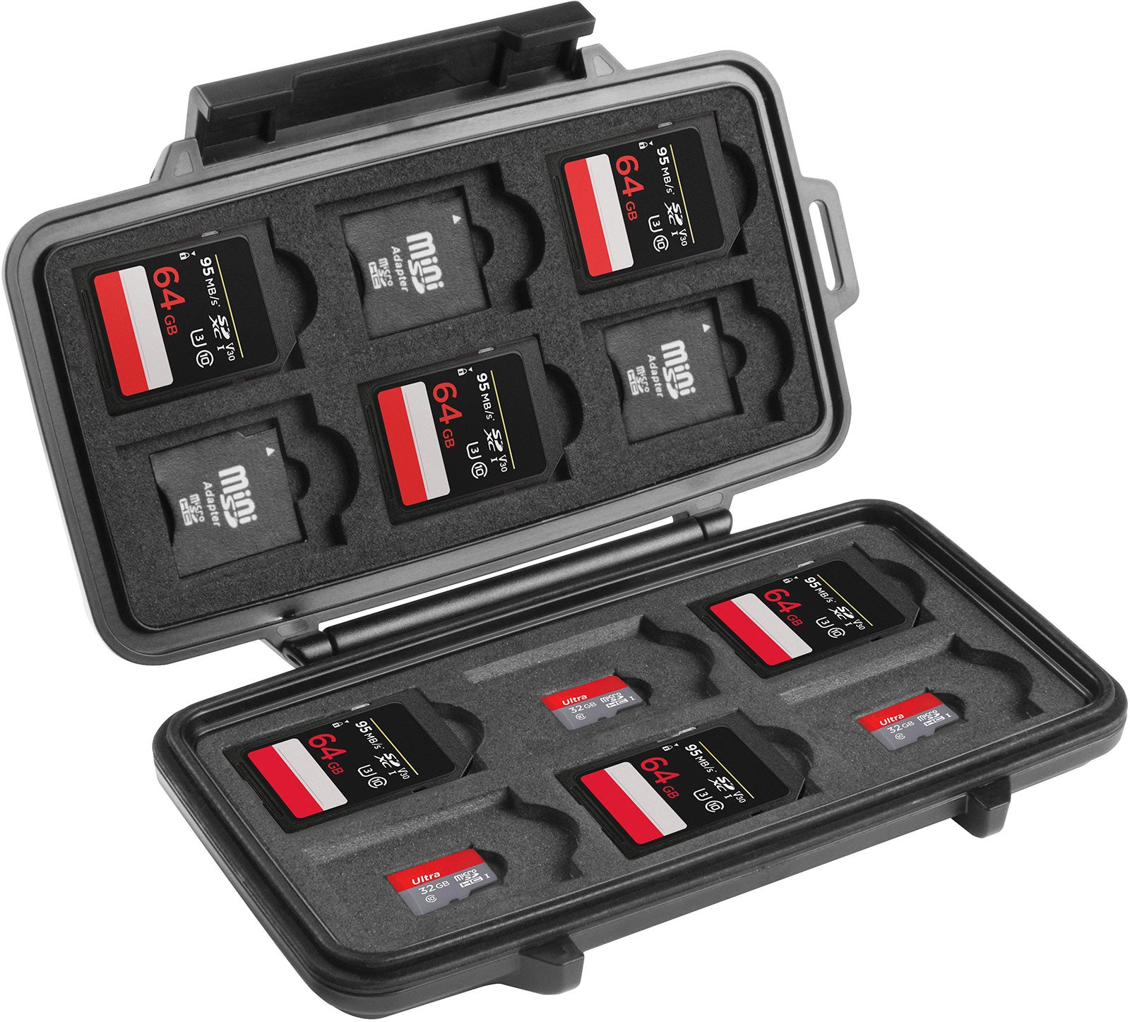 pelican hard camera memory sd card case