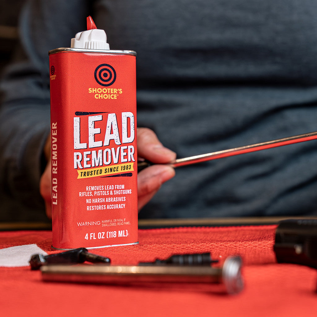Shooter's Choice Lead Remover 4oz lifestyle image of product in use