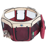 Cosmic Pets Collapsible Pet Pen (Medium, Maroon)