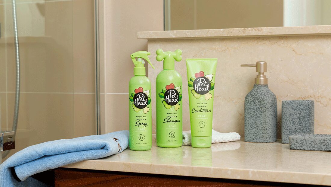 Mucky Pup collection in bathroom setting