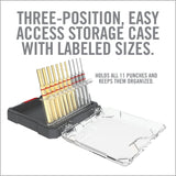 5th Image for Accu-Punch® 11-Piece Standard Brass & Steel Pin Punch Set - Real Avid