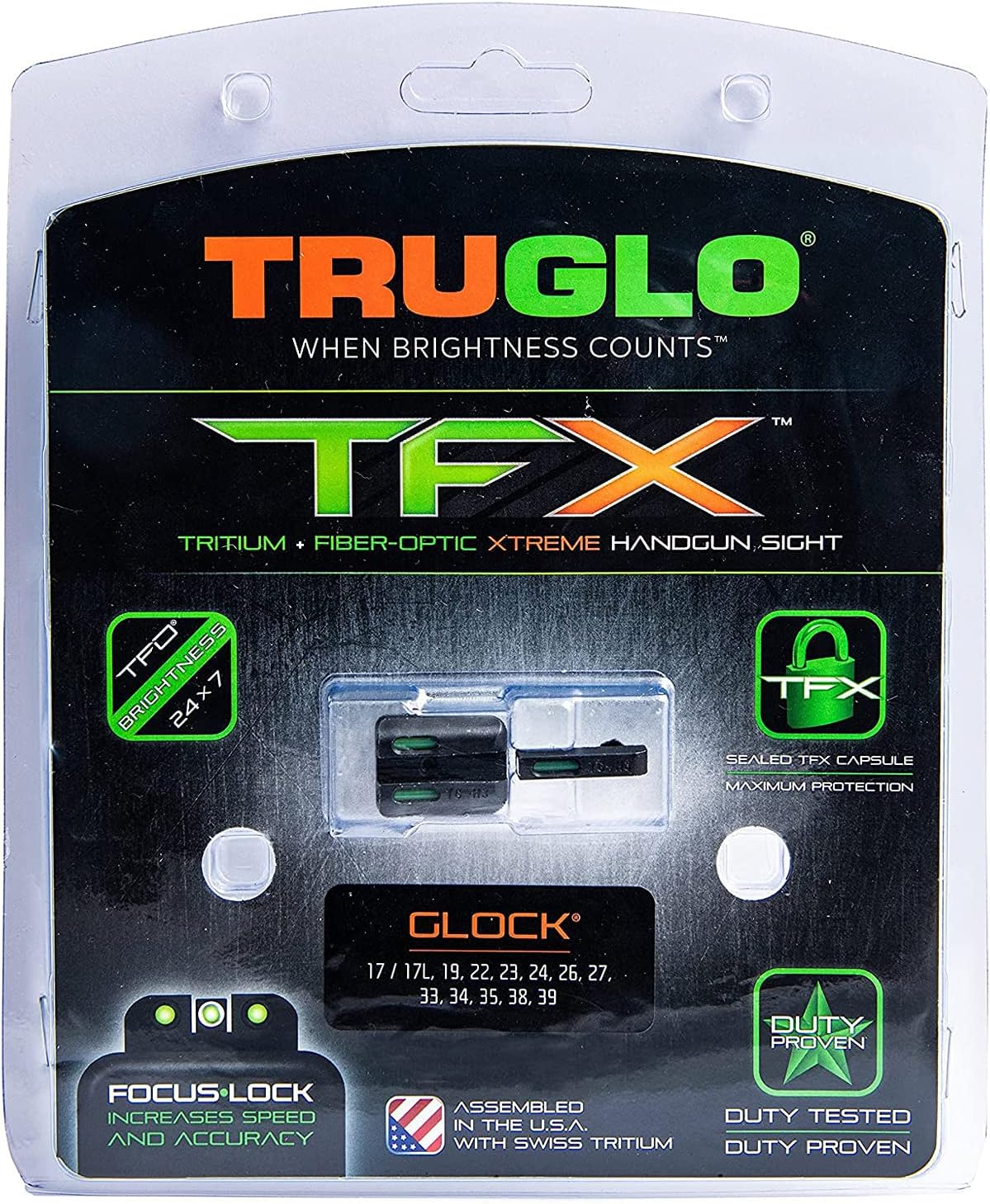TruGlo Truglo TFX Glock Low Sight Set