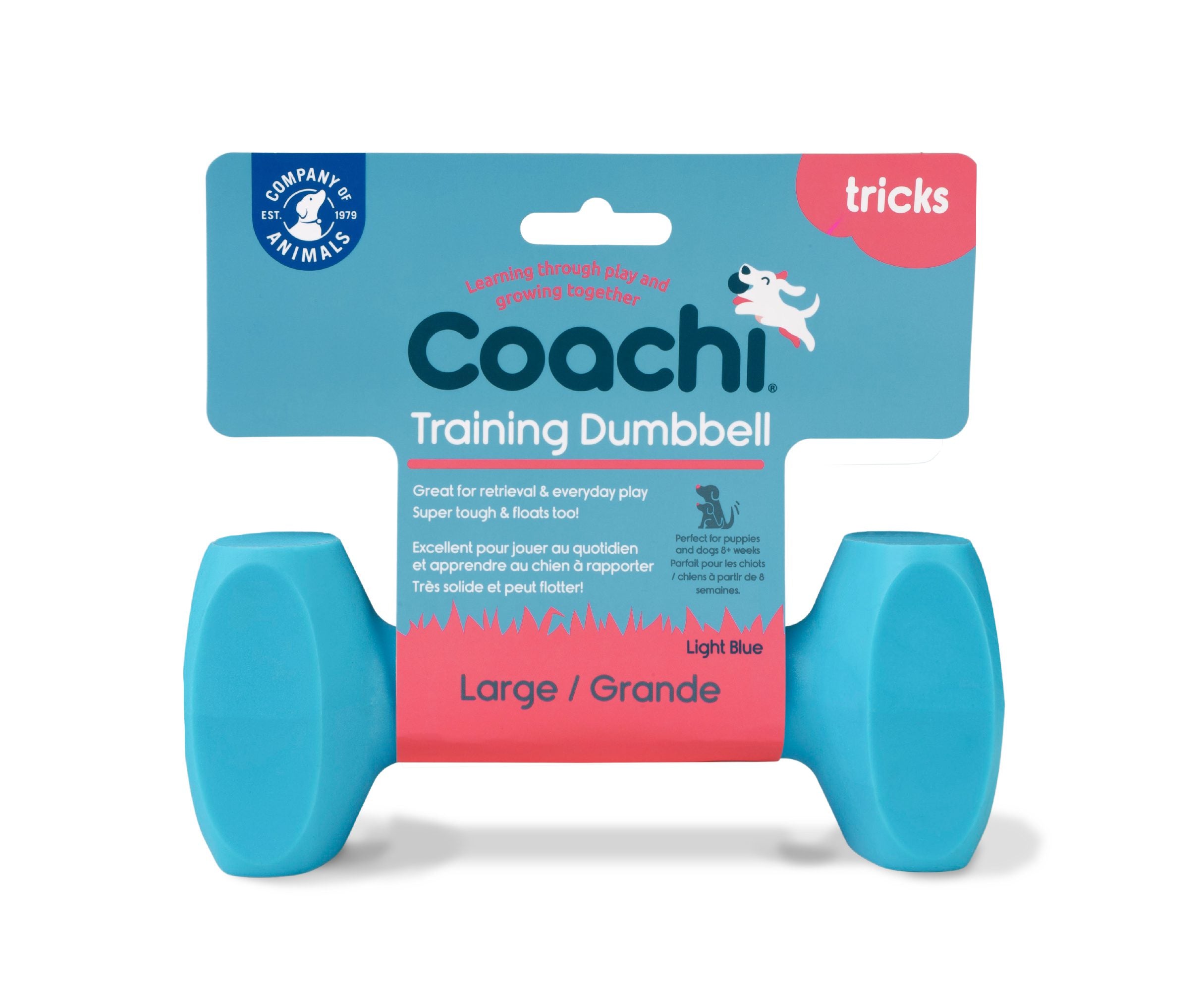 Company of Animals Coachi Training Dumbbell (Light Blue, Large)