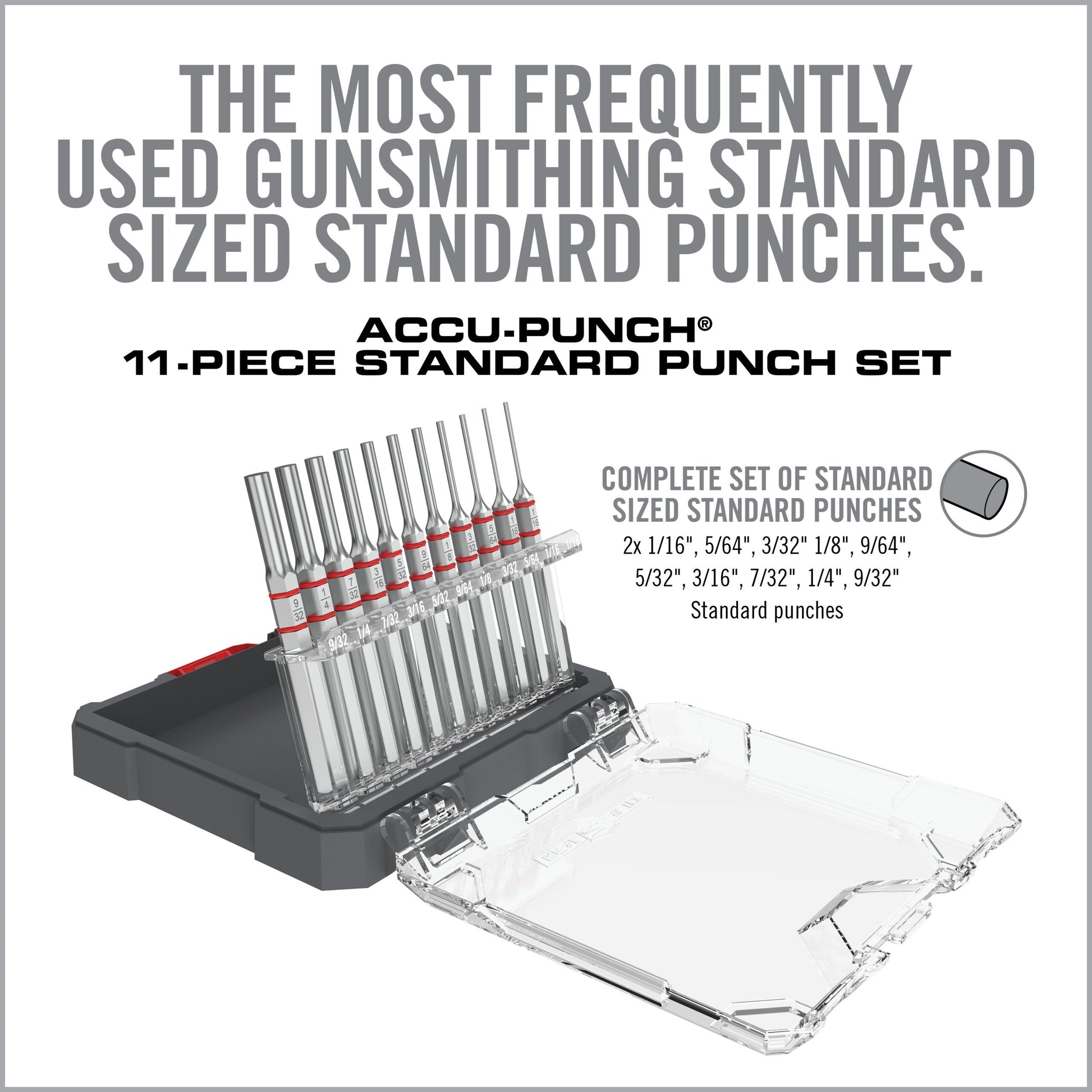 6th Image for Armorer’s Master Hammer™ and Accu-Punch® 11-Piece Standard Pin Punch Set - Real Avid