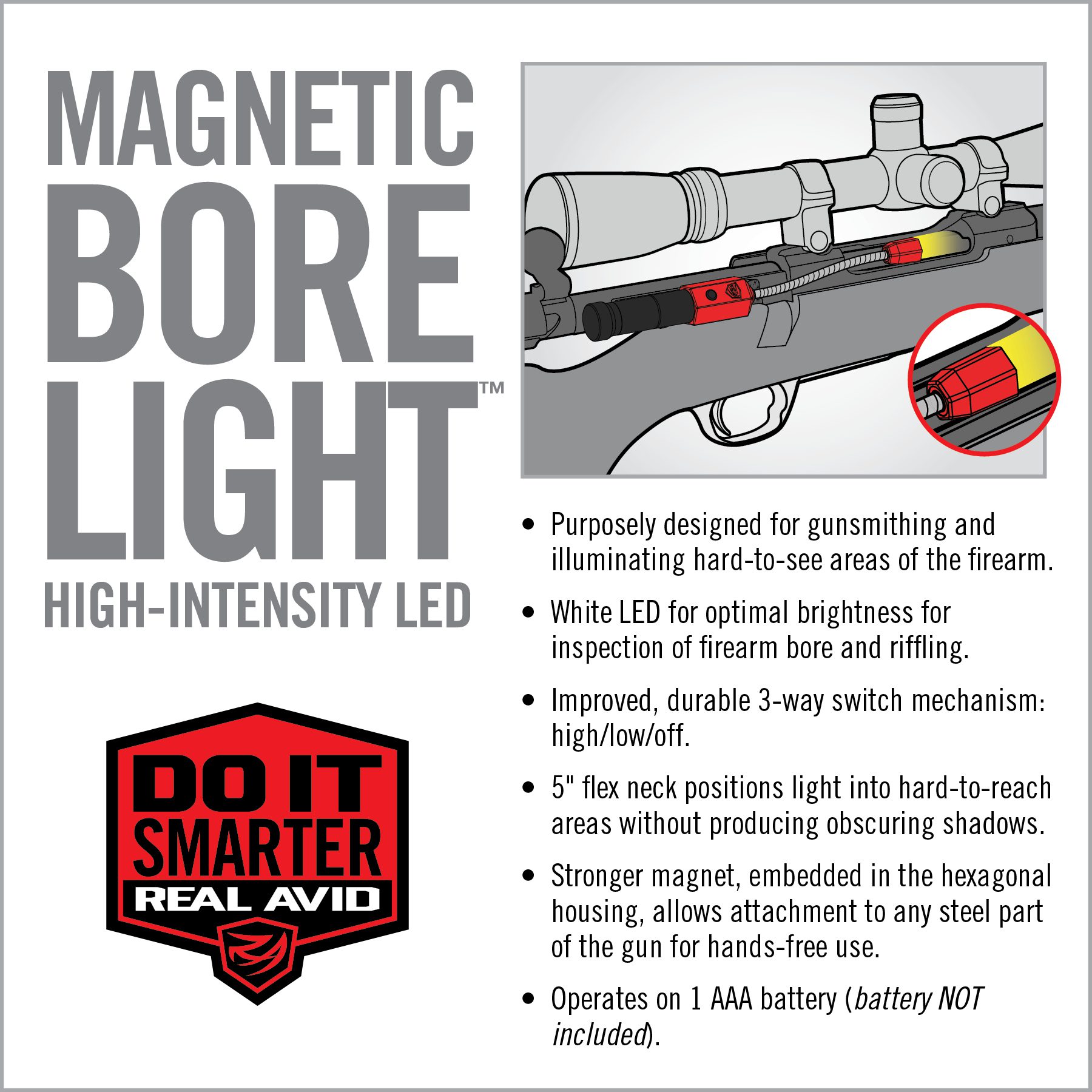 8th Image for Magnetic Bore Light™ - Real Avid