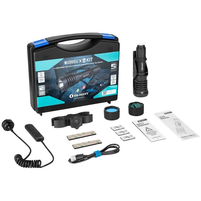 Olight Warrior X 4 Rechargeable LED Flashlight Kit