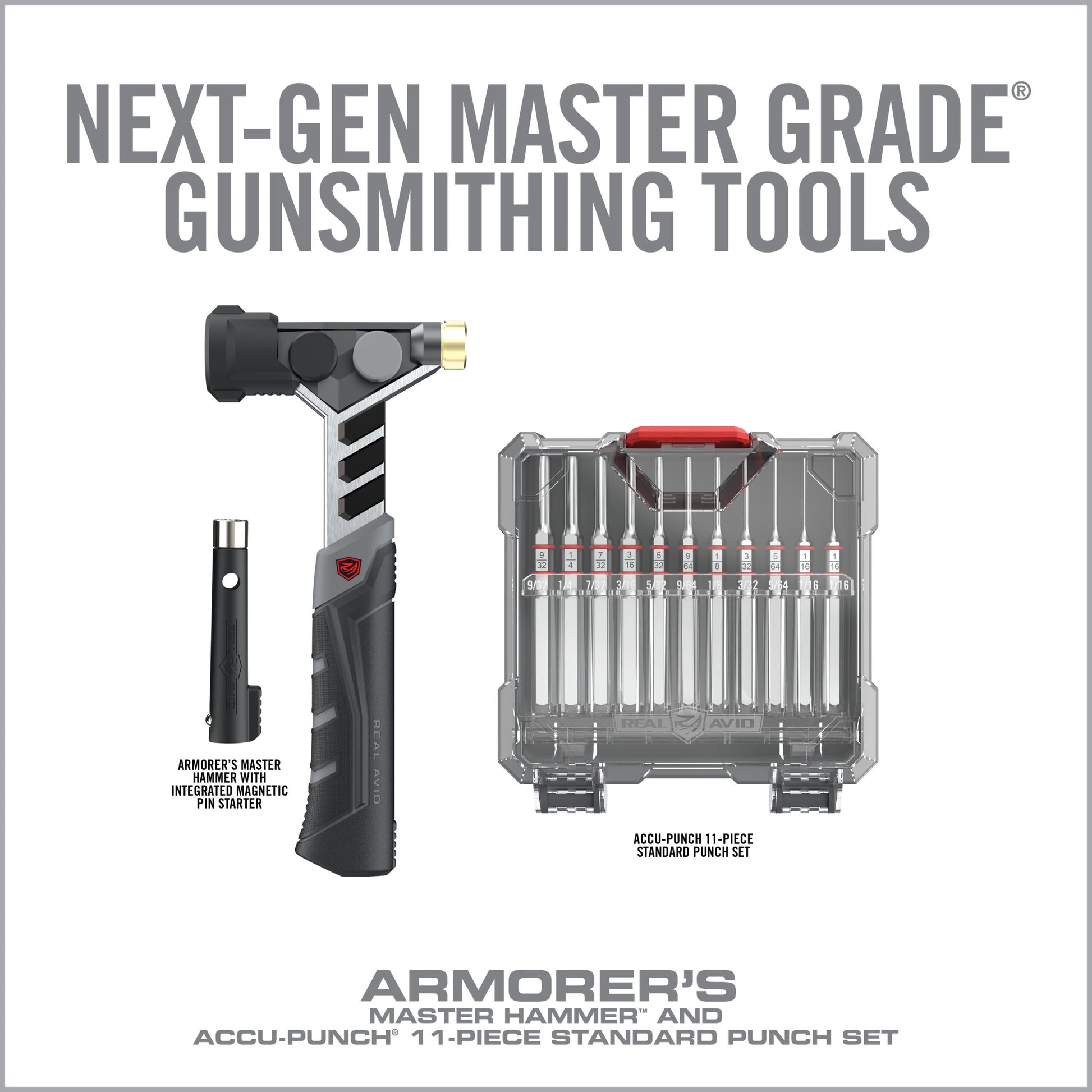 Alternate Image for Armorer’s Master Hammer™ and Accu-Punch® 11-Piece Standard Pin Punch Set-Real Avid-Real Avid