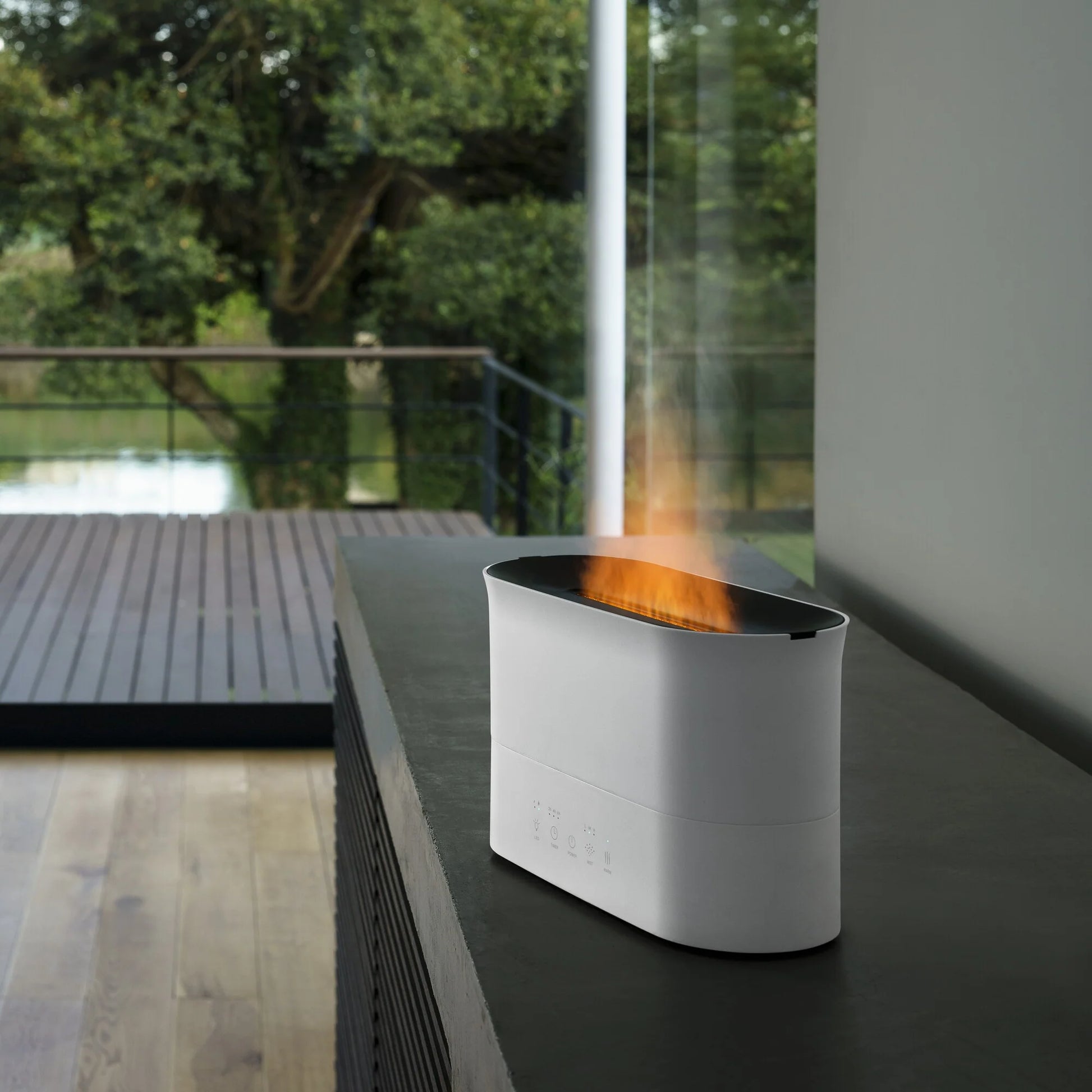 Crystal Aire Flame Mist Humidifier (2000ml) | Ultra-Quiet & Efficient Vapor