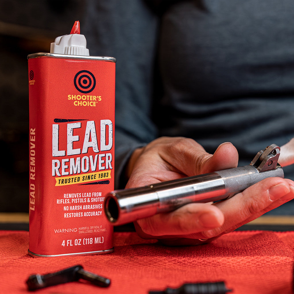 Shooter's Choice Lead Remover 4oz lifestyle image of product in use