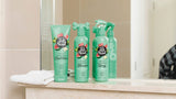Furtastic collection in bathroom setting in front of mirror