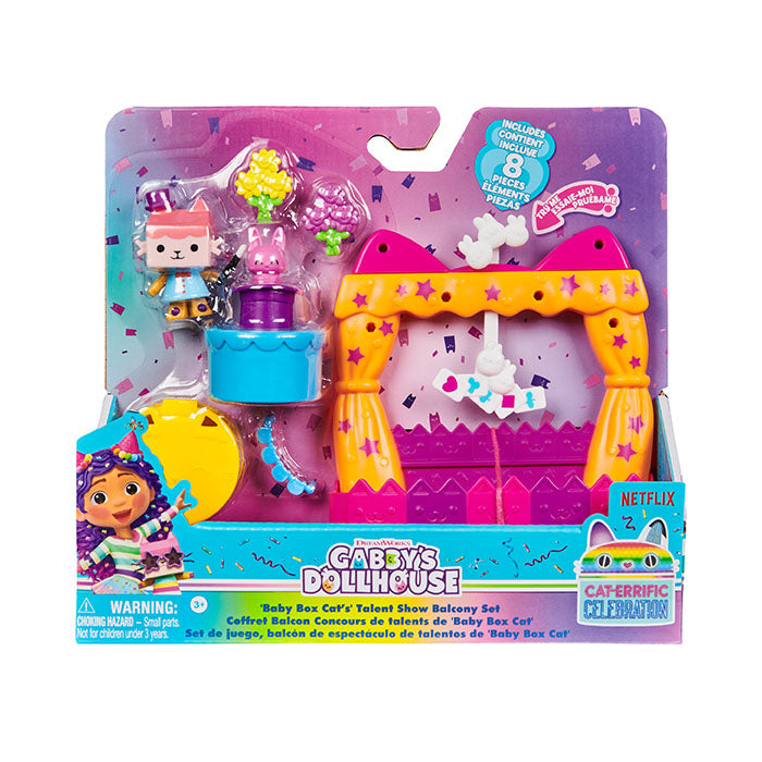 GABBY'S DOLLHOUSE CORE Gabby's Dollhouse Balcony Set (Baby Box Talent Show)