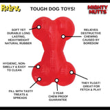 PetLove Mighty Mutts Rubber Bone Features and Benefits