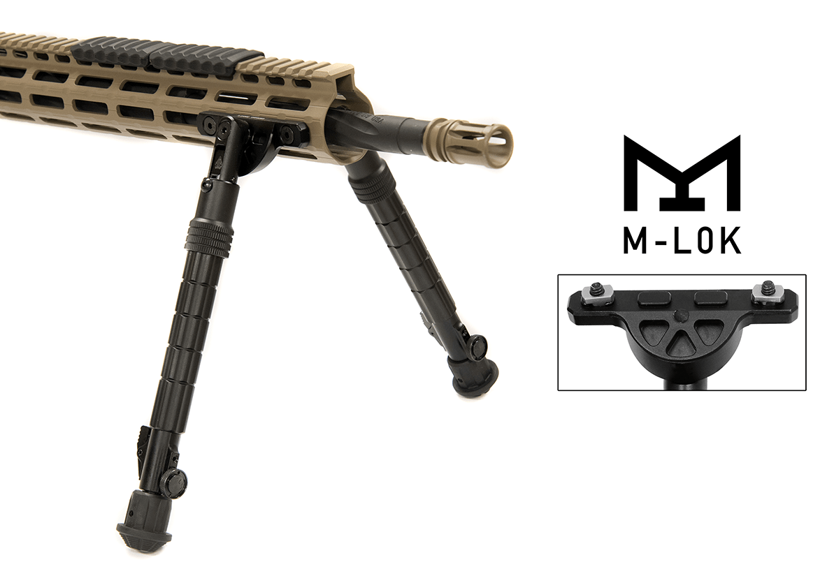 UTG RECON FLEX M-LOK Bipod Matte Black 8.0"-11.8" Center Height