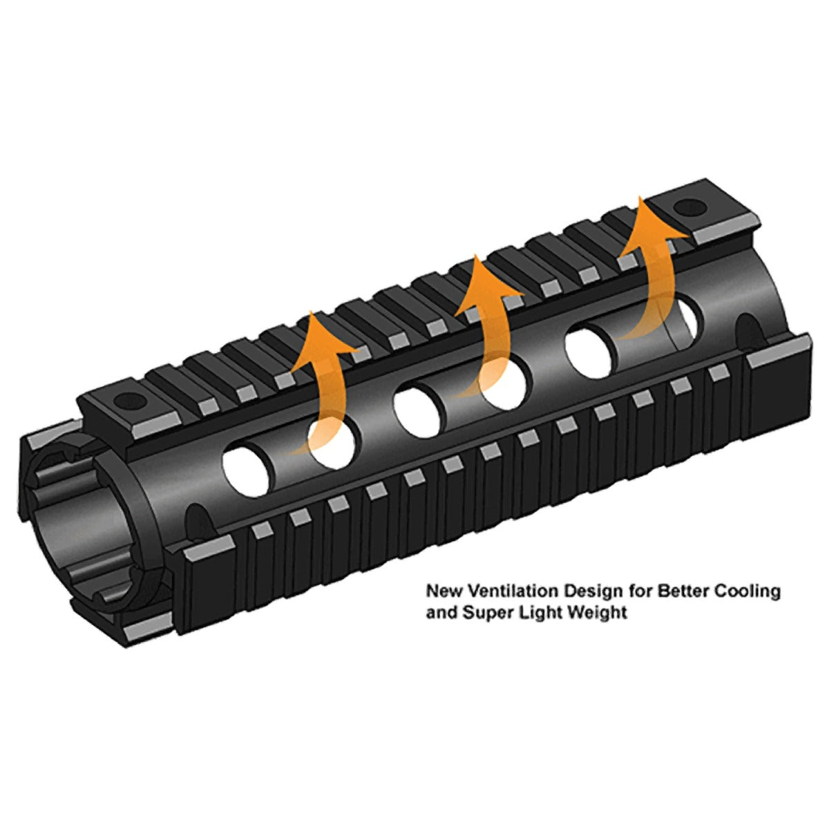 UTG PRO® AR15 Drop-in Quad Rail Handguard, Carbine-length