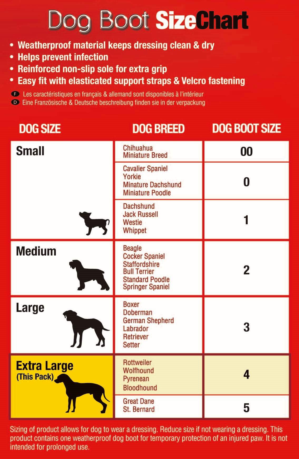 Dog Boot - X-Large Size 4 - Image 3