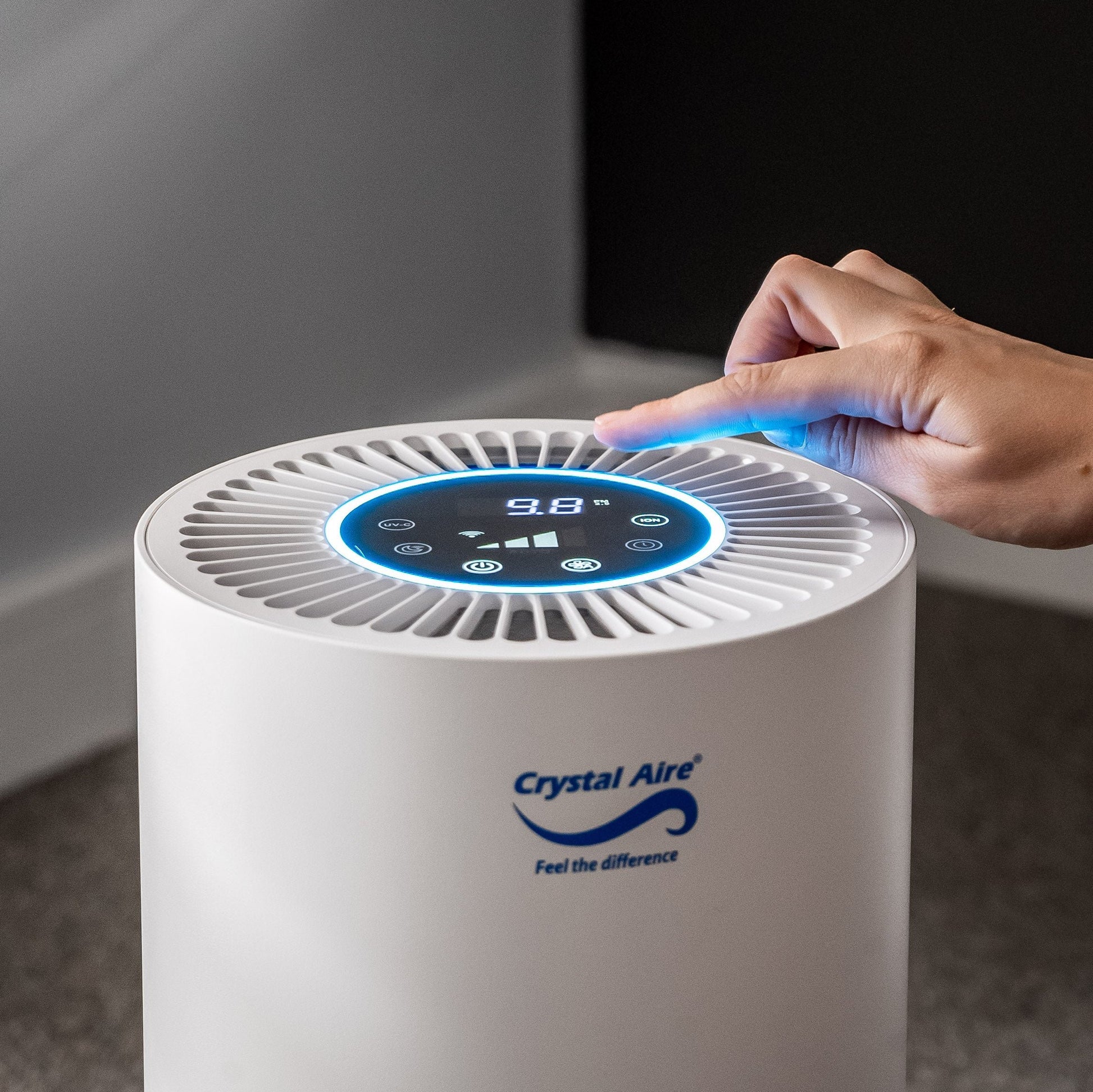 Crystal Aire Turbo HEPA LED Air Purifier - Wifi Control and 5 Step Filtration