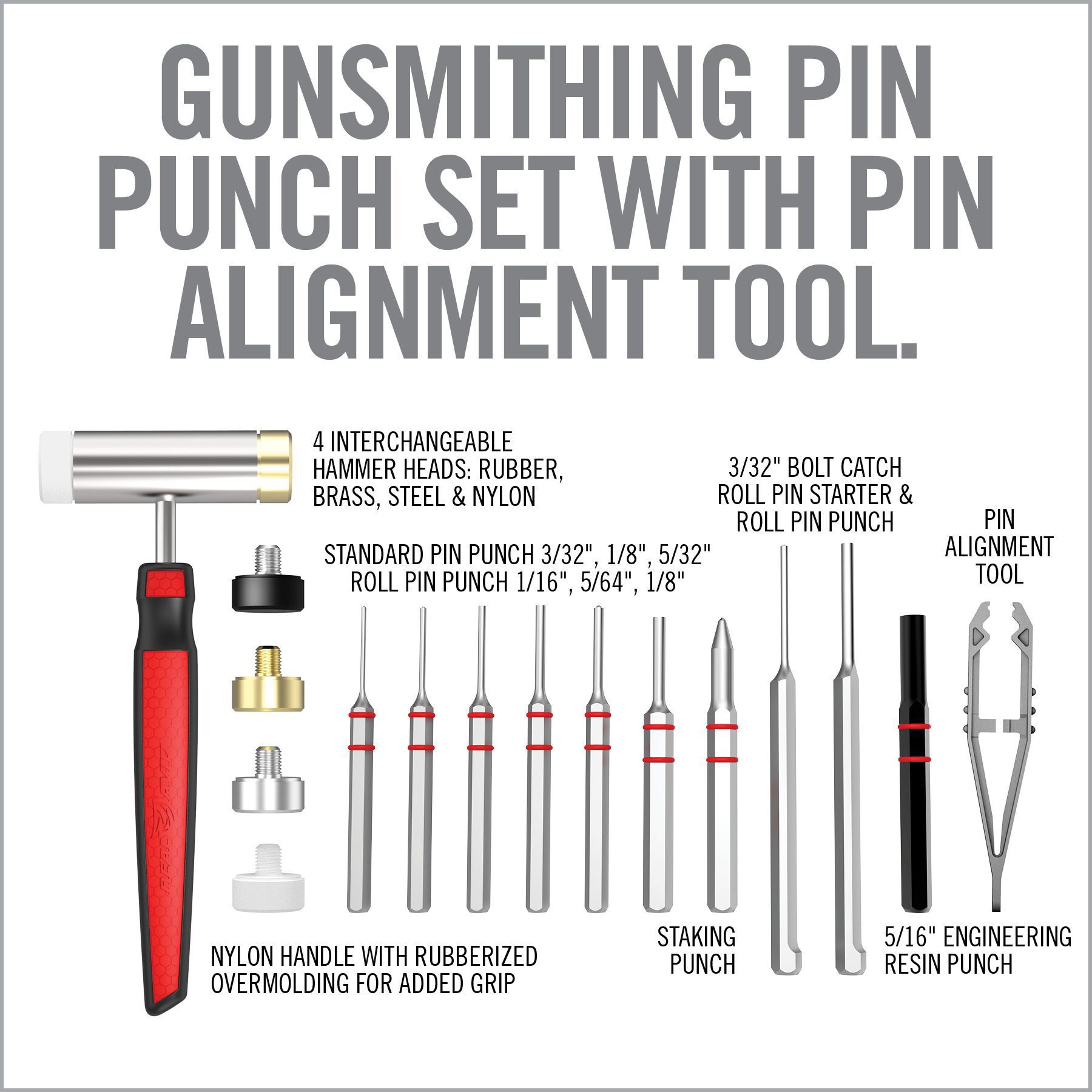 7 Image for Accu-Punch® Hammer & AR15 Pin Punch Set-Real Avid