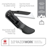 Outdoor Edge RazorWork Replaceable Blade Utility Knife (Gray, 2.5")