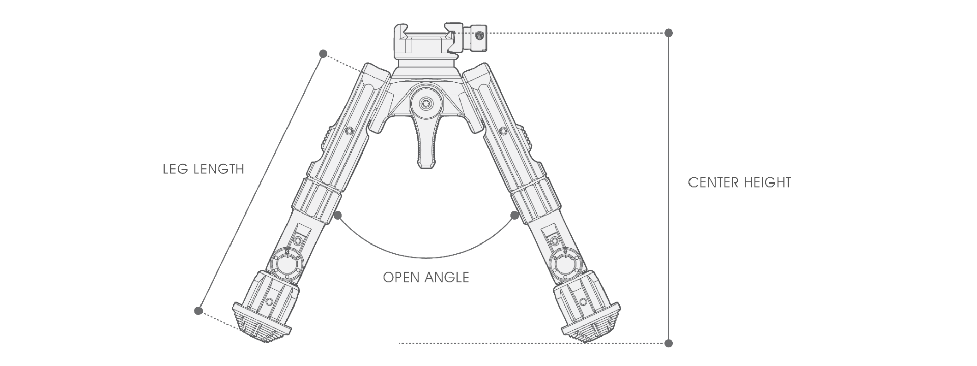 UTG Recon 360 TL Bipod Center Height M-LOK (14.7cm-1cm)