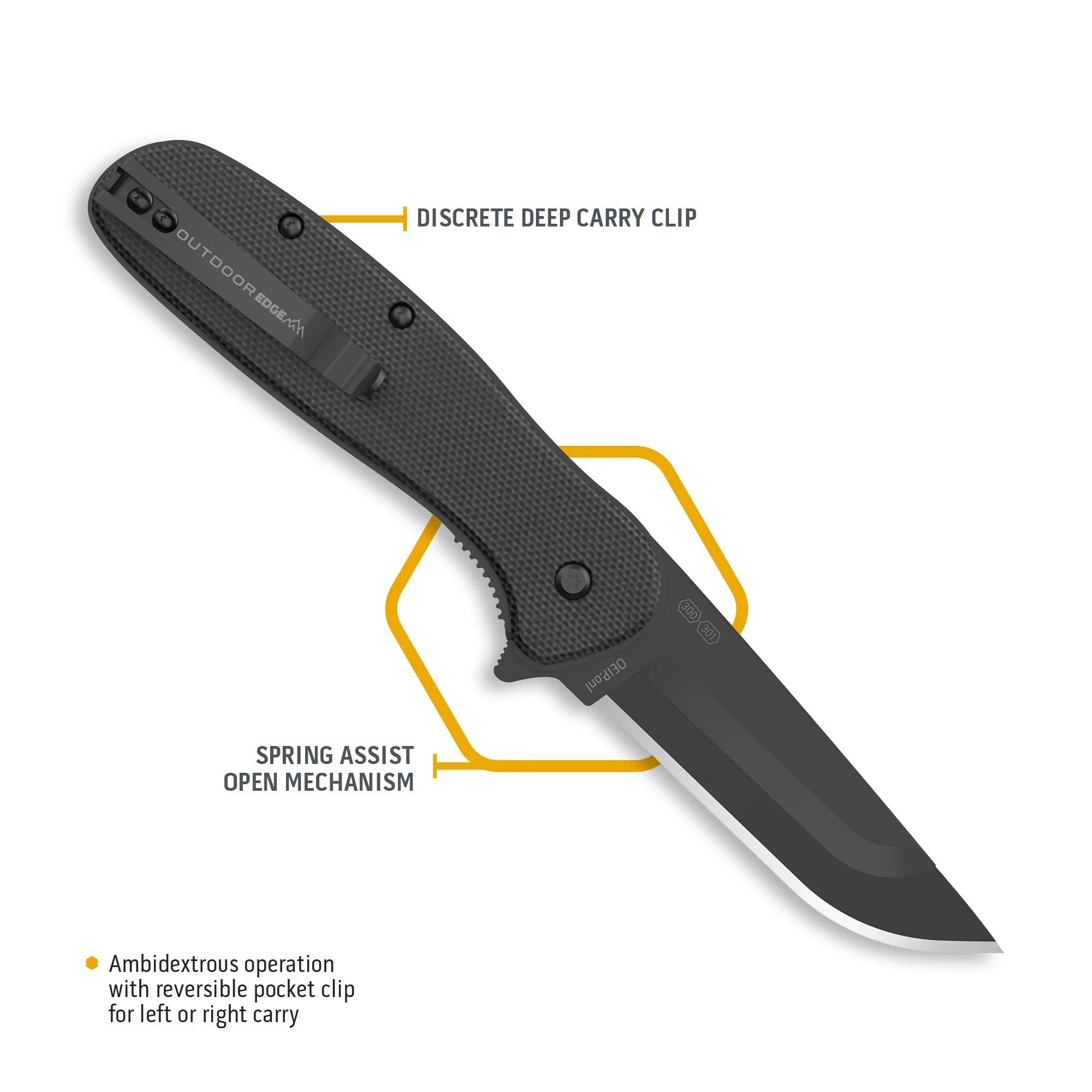 Outdoor Edge Razor VX2 Replaceable Blade Spring Assisted Carry Knife (3.0")
