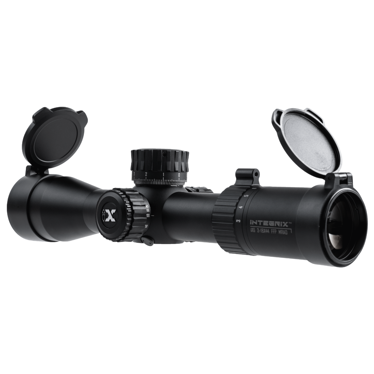 INTEGRIX® iX6 3-18X44 34 mm FFP Mid Power Scope, M1 MRAD