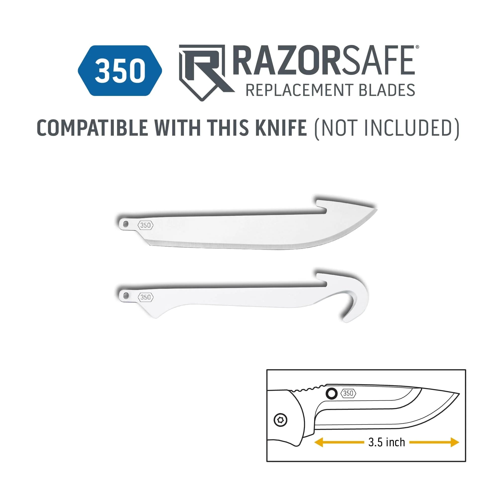 Outdoor Edge RazorEDC Lite 6-Blade Replaceable Carry Knife (Blue, 3.5")