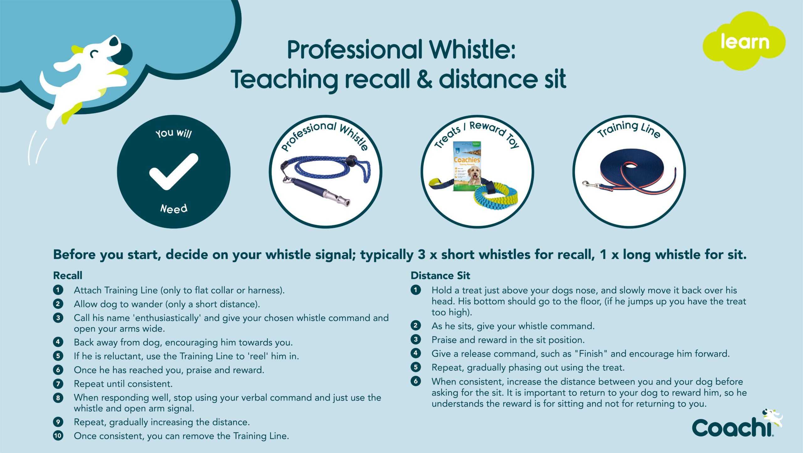 Professional whistle - recall and distance sit