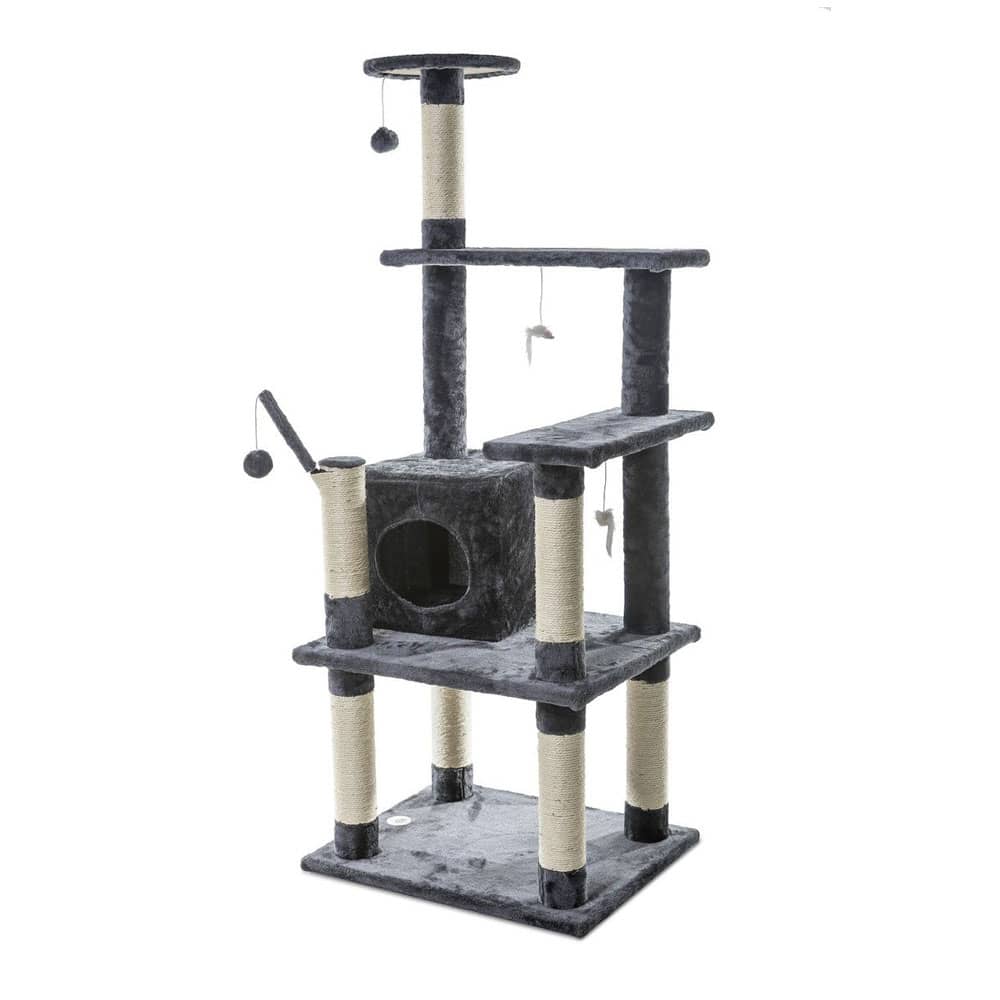 Cosmic Pets Plush Cat Tree (Stardust, Grey)