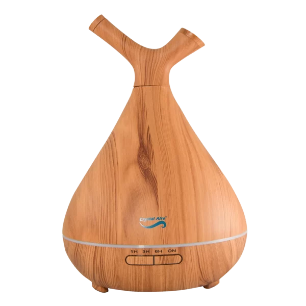 Crystal Aire Sapling Dual-Nozzle Ultrasonic Aroma Diffuser Light Wood (400ml)